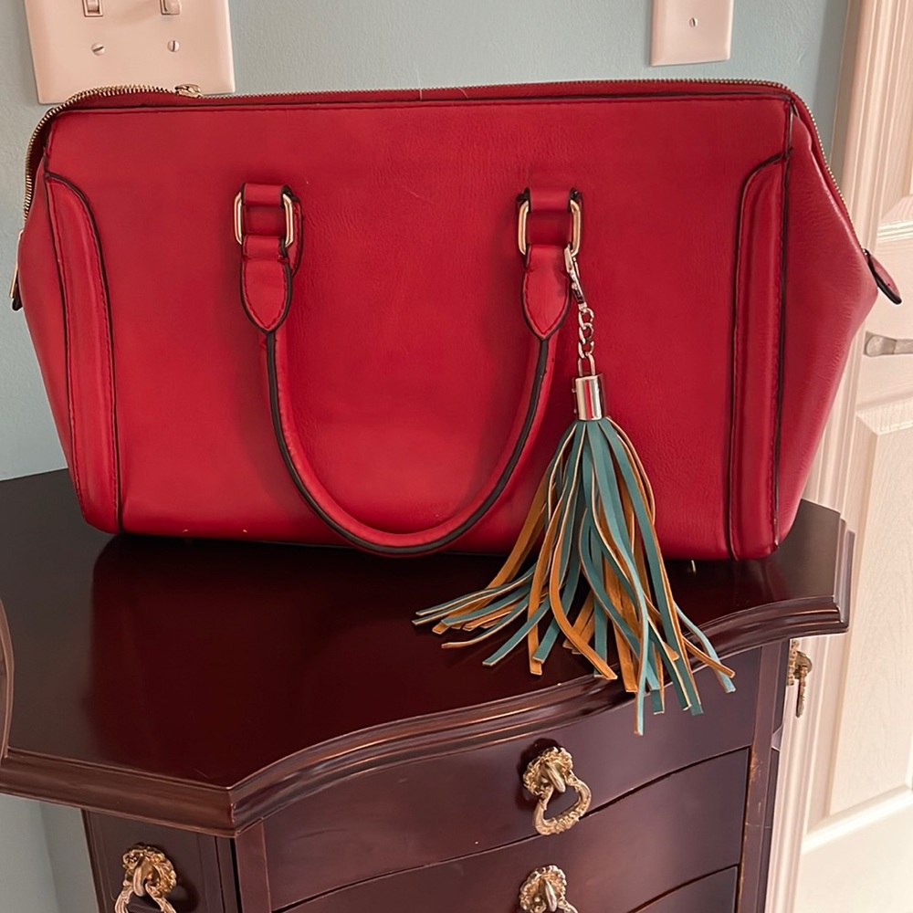 Red handbag
